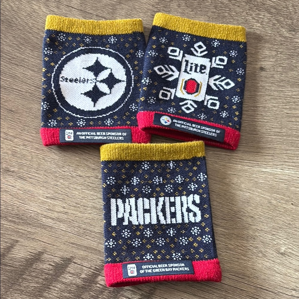 NFL Team Can Coolers - Steelers, Packers, Miller Lite